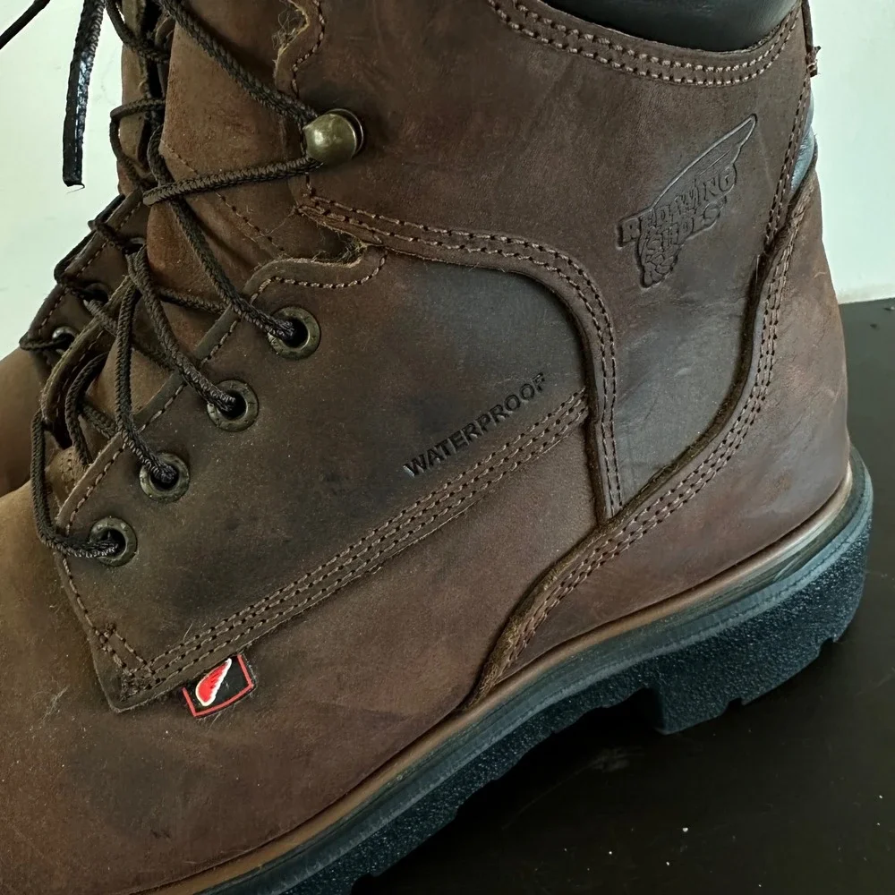 NEW Red Wing DynaForce 6-Inch Waterproof Steel Toe Work Boots Brown Leather Mens
